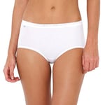 Sloggi Women's Basic+ Midi 4 Pack Brief, White, 20 UK (pack of 4)