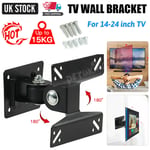 TV Wall Bracket Swivel Tilt Monitor Mount for 14 16 19 22 24" 3D LED LCD Plasma