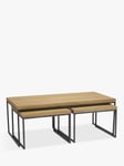 John Lewis Calia Coffee Table with Nest of 2 Tables, Oak