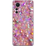 Xiaomi 12 Lite Transparent Mobilskal Glitter