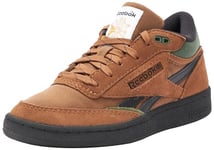 Reebok Women's Club C Mid Ii Revenge Sneaker, Collegiate Brown F23/Varsity Green F23/Core Black, 9.5 UK