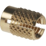 Insert fileté RS PRO, M4, en Laiton, fixation Ø 5.6mm, L 7.95mm ( Prix pour Sachet de 100 )