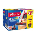 Vileda - 137431 - Ultra Max Completo : Set Balai À Plat + Seau-Essoreur