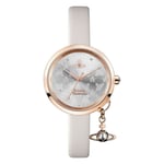 Vivienne Westwood Bow Rose Gold Steel Case Leather Strap Ladies Watch VV139WGYCM