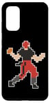 Coque pour Galaxy S20 Joueur de football américain Jeu vidéo Pixel Art Retro Graphic