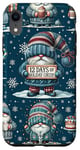 Coque pour iPhone XR Blue Christmas Gnomes For Winter Vacation And Happy Holidays