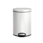 EKO - Eva Pedal Bathroom Bin - Rubbish Bin with Soft Close Lid - Perfect for Bathroom, Bedroom & Home, White, 5 Litre