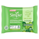 Simple biodegradable Exfoliating Face Wipes cleansing wipes to smooth skin and unclog pores for sensitive skin 20 wipes