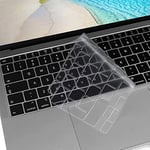 Protection de Clavier Ultra Fine Compatible avec MacBook Air 2021 2020 M1 13,3" Air 13,6" avec Touch Bar et Touch ID A2179 A2337, QWERTZ EU Layout, TPU Transparent