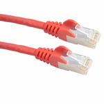 RED 2m Ethernet Cable CAT6 Full Copper Screened Quality Network Lead FTP 6.56ft