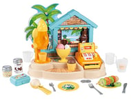 Smoby - Beach Bar - Marchande pour Enfant - Caisse Enregistreuse et Machine à Glaces - 38 Accessoires - Dès 3 Ans - 310545 Multicolore