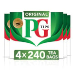 PG Tips Original | Black Tea Bags Bulk | Refreshing, Flavourful & Full-Bodied Black Tea | Perfect Flavour Release | 960 Plant Based Biodegradable Teabags