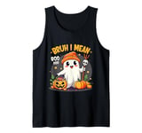 Funny Halloween Ghost Bruh I Mean Boo Skull Pumpkin Candy Tank Top