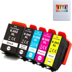 202Xl Cartouches D'Encre Pour , Kiwi 202 Xl Multipack Pour Imprimante Claria Expression Premium Xp6105 Xp6100 Xp6005 Xp6000 Xp6001 (1 Noir, 1 Photo Noir, 1 Jaune, 1 Magenta, 1 Cyan) ¿