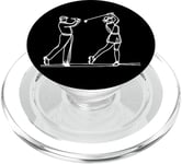 Golf Club One Line Art Dessin Golf PopSockets PopGrip pour MagSafe