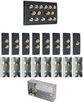 Matt Black 7.1 Surround Sound Audio AV Speaker Wall Face Plate Kit - NON SOLDER