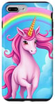 iPhone 7 Plus/8 Plus Colorful Unicorn in Clouds with Bright Rainbow Case