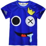 Rainbow Friends 3d-utskrift Kortärmad T-shirt Sommar Toppar med rund hals för barn Ungdom Pojkar C 8-9 Years