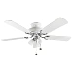 Fantasia Mayfair Ceiling Fan 42in White SS Light