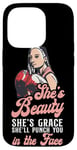 iPhone 14 Pro Boxing Girl Vintage She'S Beauty She'S Grace She'Ll Punch Case