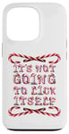 Coque pour iPhone 13 Pro It's Not Going To Lick Itself. Bâton de sucre d'orge amusant pour Noël