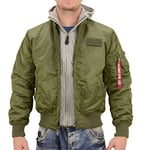 Alpha Industries Men's MA-1 D-Tec Bomber Jacket, Sage-Green, L