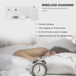 LED Wall Light USB Interface Wireless Charging LED Wall Lamp For Living Room Bed