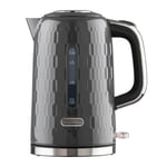 Daewoo Honeycomb Kettle 1.7L Textured Fast Rapid Boil 3KW Cordless SDA2601-black