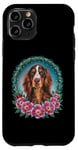 iPhone 11 Pro Cute Irish Setter dog with flowers Case