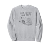 Monopoly Get Out Of Jail Free Mr. Monopoly Distressed Shot Sweatshirt