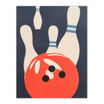 Artery8 Bowling Ball Strike Knocked Pins Sport Fun Man Cave Extra Large XL Wall Art Poster Print