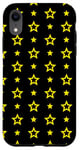 iPhone XR Yellow Black Stars Night Fireflies Festive Lights Pattern Case