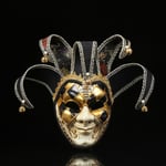 Halloween-festkarnevalsmask, Italien Venedig Maskerad Jul Cosplay Mask svart