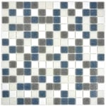 Mosaïque en Verre Carrelage en Mosaïque Blanc Gris Anthracite Duschrückwand Miroir Mosaïque MOS210-P001625