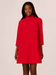 Adrianna Papell Trapeze Mock Neck Dress, Red