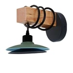 Ceiling Lights LED Wood Indoor Wall Light Metal Lantern Blue Black Metal Wood