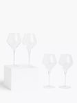 John Lewis Connoisseur Medium Bodied Red Wine Glasses, Set of 4, 650ml, Clear