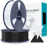 Filament PLA Haute Vitesse1.75 mm,Filament PLA pour Imprimante 3D rapide,Conçu pour l'impression à Grande Vitesse,HS-PLA Filament,Précision Dimensionnelle +/- 0.02 mm,2KG Noir+blanc(Q532)