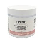 Masque Purifiant en Profondeur Deep Cleansing Mask 100 ml - Soin Visage pour Peaux Grasses, Impures et Acnéiques - Actifs Antibactériens et Nettoyants - Idéal lors des Changements de Saison - LISINE