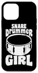 Coque pour iPhone 12 mini Tambour de caisse claire Fille Joueuse de percussion Tambour