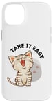 iPhone 14 Plus Take it easy with cute cat and cat paws design Case