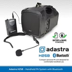 Adastra H25B Portable PA Speaker Bluetooth Headset Mic Battery Powered Handheld