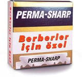 Perma-Sharp Single Edge Razor Blades - 100 Pack for a Superior Shaving Experience For Shaving Enthusiasts and Professional Barbers White