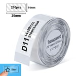 Étiquette d'impression multicolore pour Niimbot,D11,D110,imprimante d'étiquettes sans fil,étanche,anti-huile,papier thermique à déchirer - Type Transparent Label