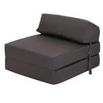 Ready Steady Bed Dark Grey Fold Out Sofa Bed Futon Chair Guest Z bed Mattress