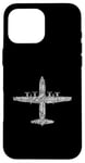 Coque pour iPhone 16 Pro Max Lettres de l'alphabet phonétique de l'aviation C-130 en forme d'Hercules