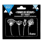 Florilèges Design FDD21620 Outils de découpe Fleurs Stylisées Métal Gris 11,5 x 12,5 x 0,3 cm