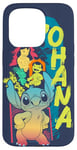 Coque pour iPhone 15 Pro Disney Lilo & Stitch Beach Vibes avec Nani & Scrump 'Ohana