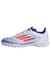 adidas Mixte F50 League Boots Turf Chaussures de Football sur Gazon, Cloud White/Solar Red/Lucid Blue, 36 EU
