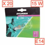 Lot X 20 Ampoule Réfrigérateur SYLVANIA Practic PERETTA15W Douille E14 Frigo